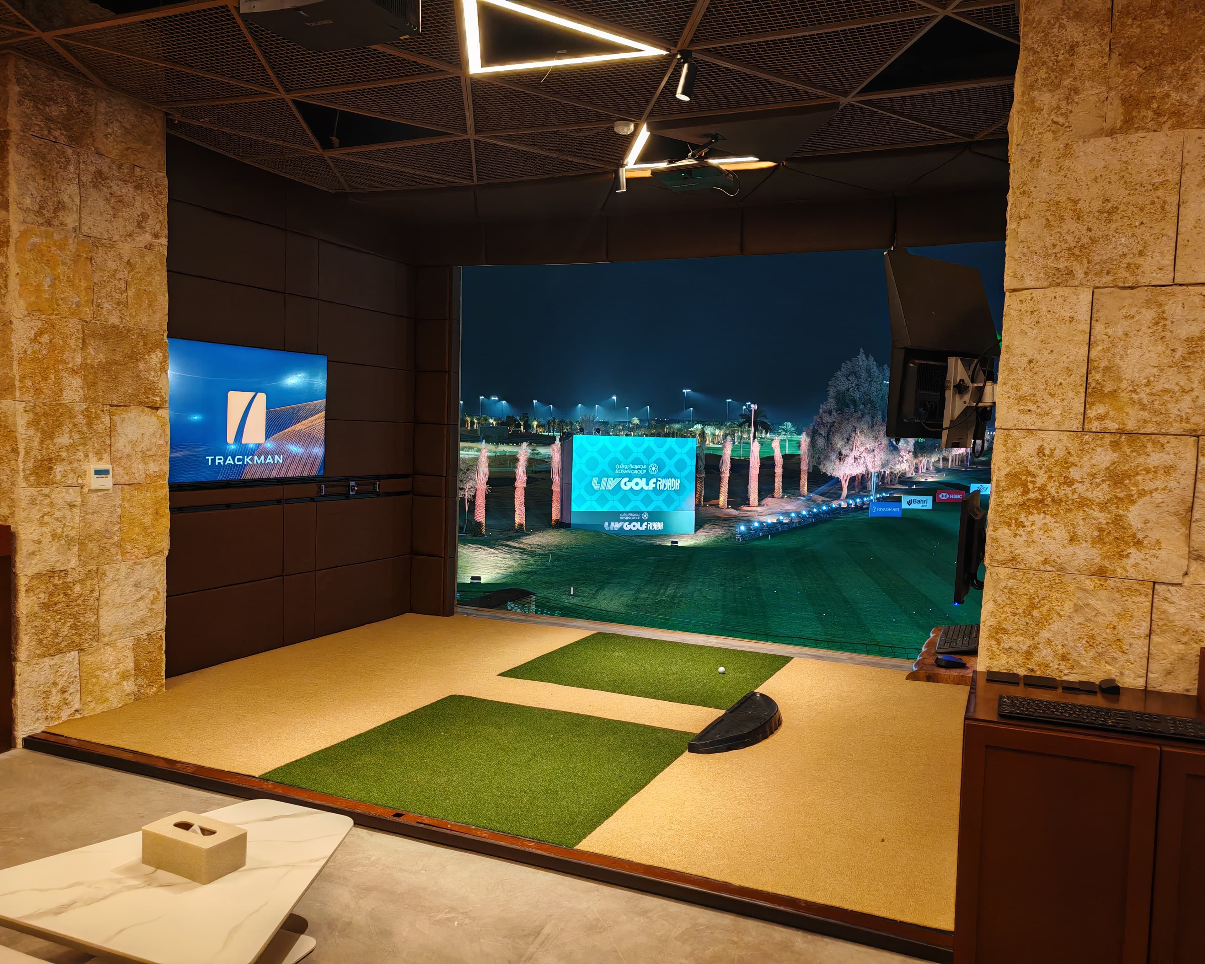 TrackMan golf simulator facility at Riyadh Golf Club VIP Academy