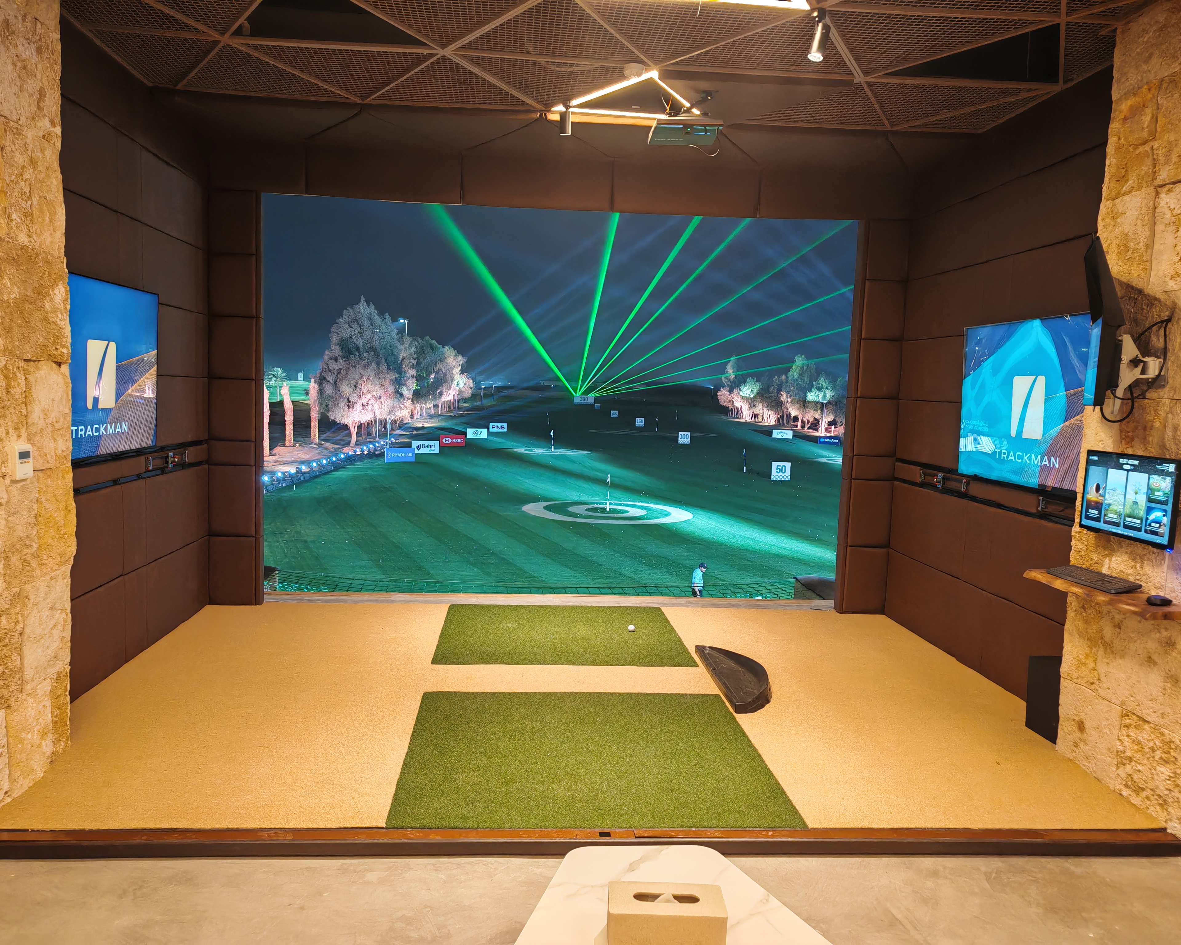 Commercial golf simulator at Massarah Resort, Saudi Arabia — Marafei